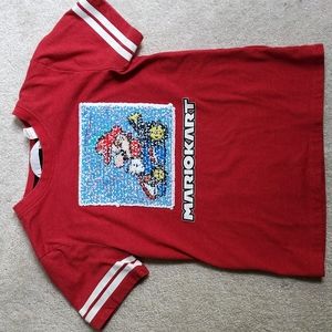 H & M Mario Kart Flip Sequin Shirt